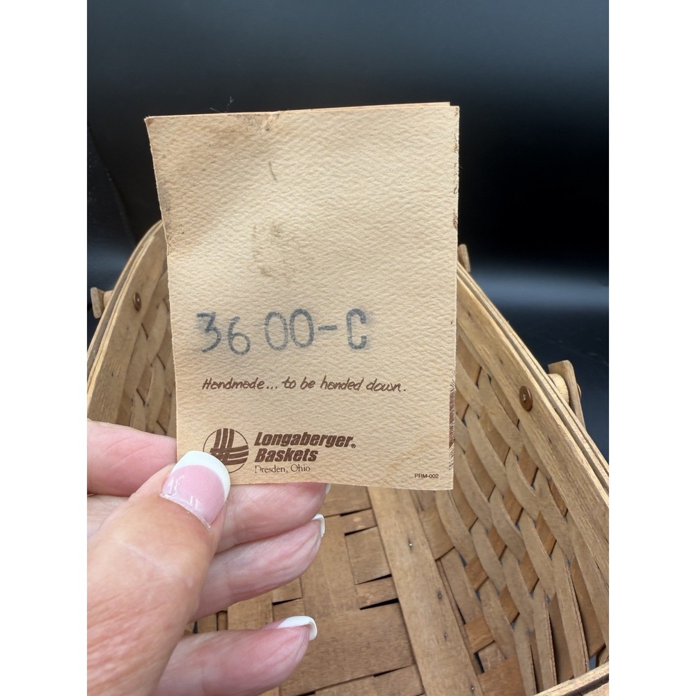 🧺✨ Longaberger 1986 Vintage Large Chore Basket – Made 1 Year Only 🍂🏡 - Picture 6 of 8